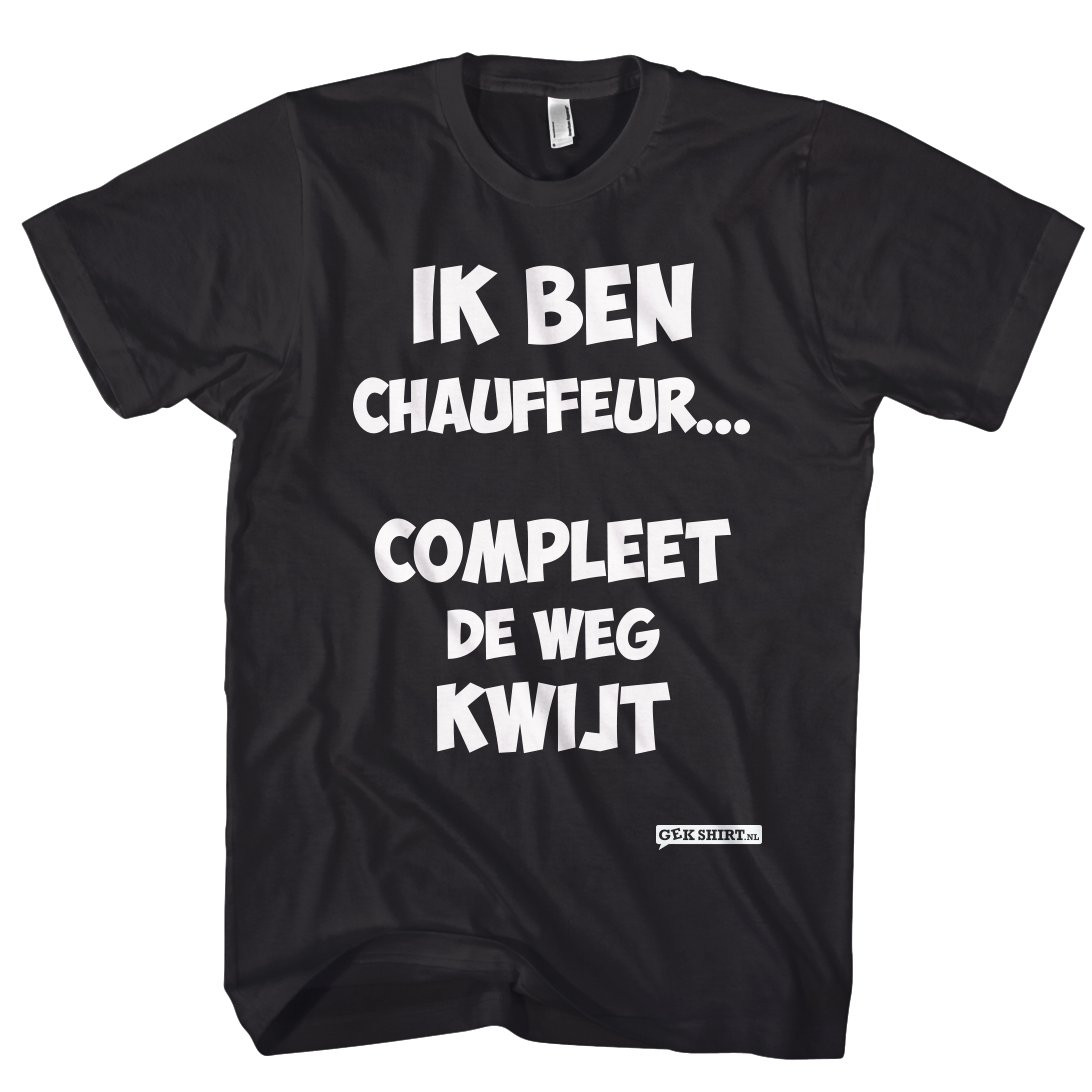 Ik ben chauffeur...compleet de weg kwijt