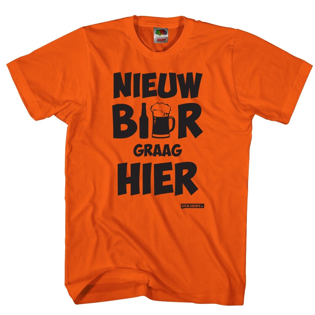 Nieuw bier graag hier Oranje shirt