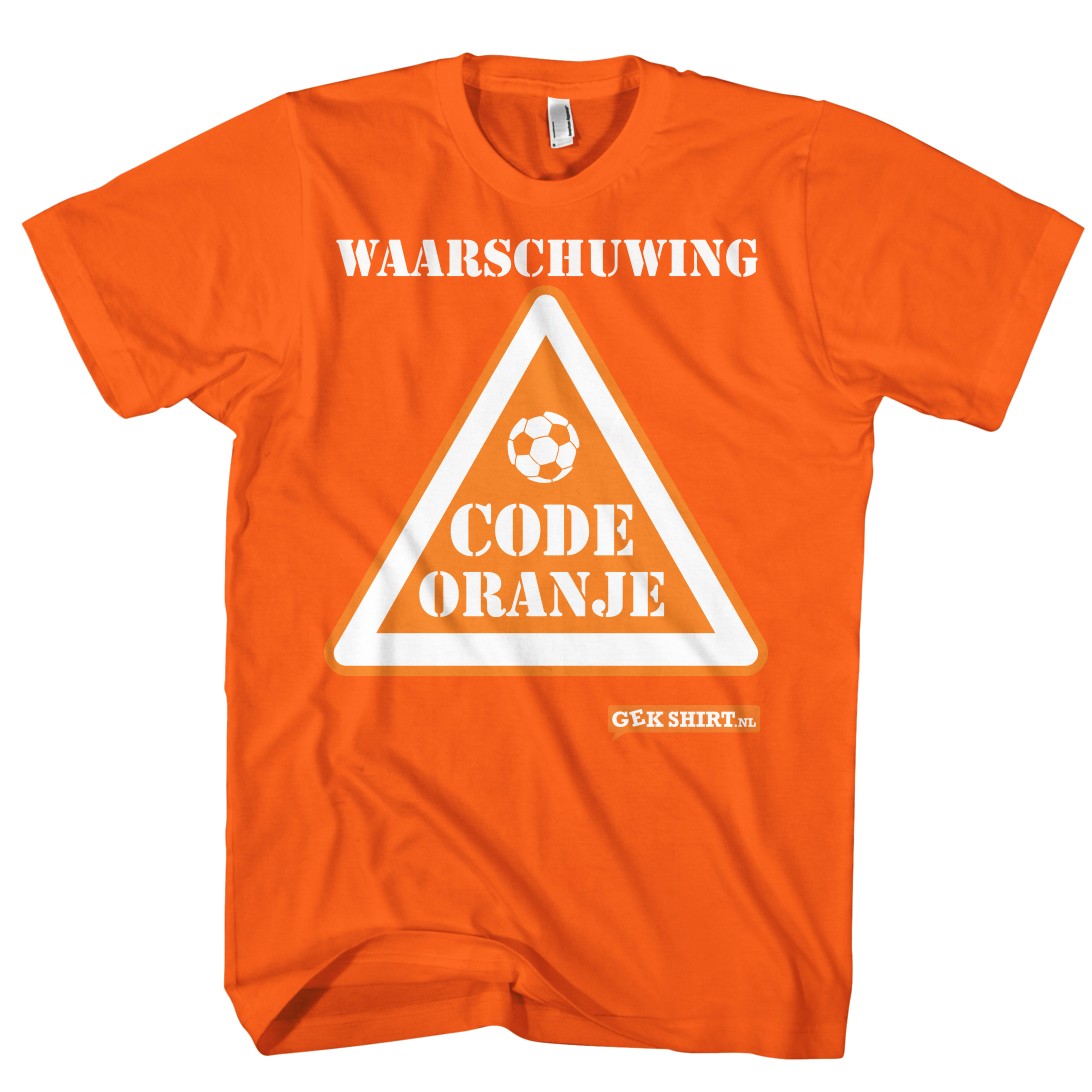 Code oranje Waarschuwing T-shirt
