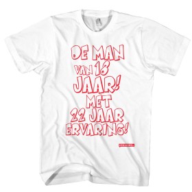 40 jaar t-shirt, 18 met 22 jaar ervaring