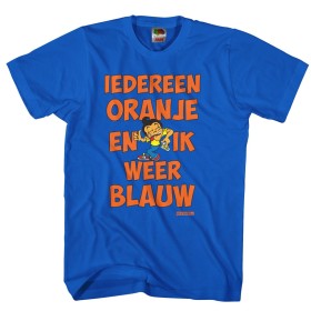 Iedereen oranje ik weer blauw2025 shirt