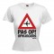 Pas op opvliegers 50 jaar dames shirt